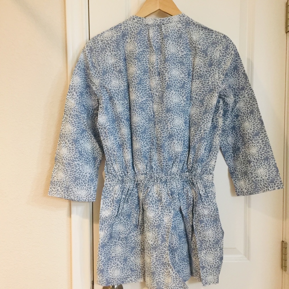 J. Crew Mercantile Blue Chambray Drawstring Romper 4 Small Boho Preppy NWT $90 - Picture 8 of 10